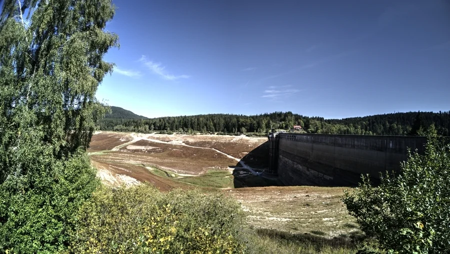 Schwarzenbachtalsperre, Baustelle