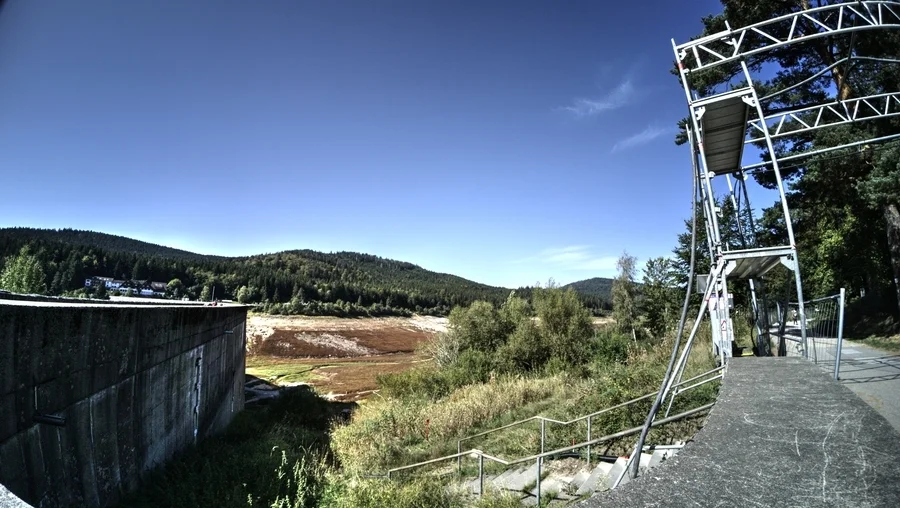 Schwarzenbachtalsperre, Baustelle