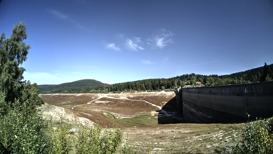 Schwarzenbachtalsperre, Baustelle