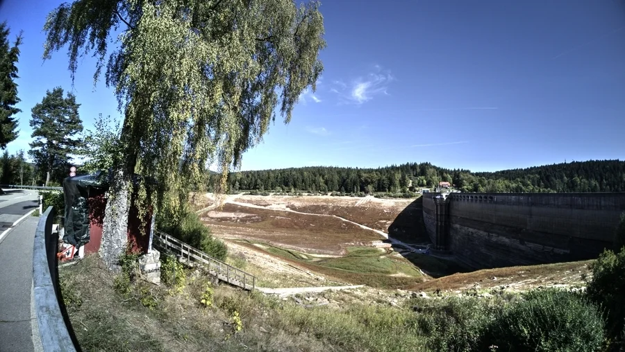 Schwarzenbachtalsperre, Baustelle